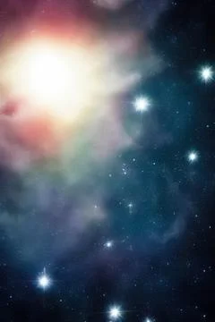 Abstract space nebula backgrounds. IA technology Stock Illustration