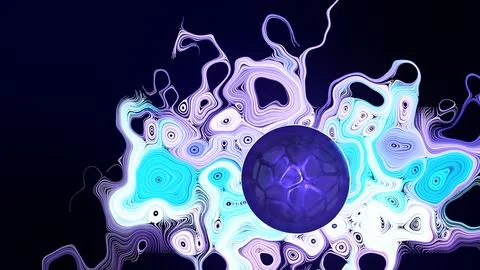 Abstract Space Particles Curl Noise Stock Illustration