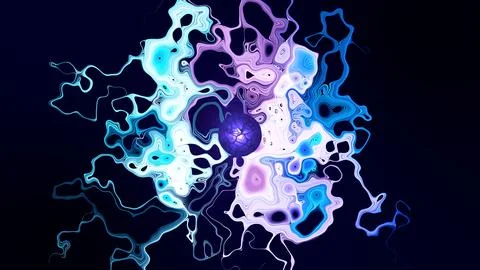 Abstract Space Particles Curl Noise Stock Illustration