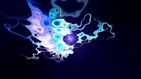 Abstract Space Particles Curl Noise Stock Illustration