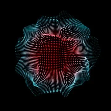 Abstract Space Particles Shape Stock Illustration