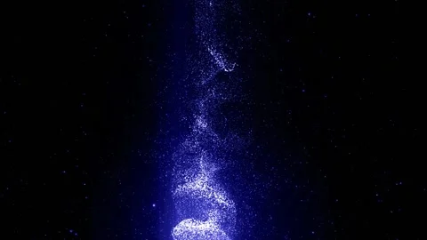Abstract space particles slow motion, galaxy nebula with stars in cosmos Stock Footage 327594103