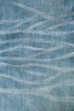 Abstract space perspective and a close-up of blank blue natural clean denim.. Stock Photos