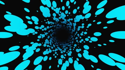 Abstract space rabbit hole. Seamless loop. Video stock 130048361