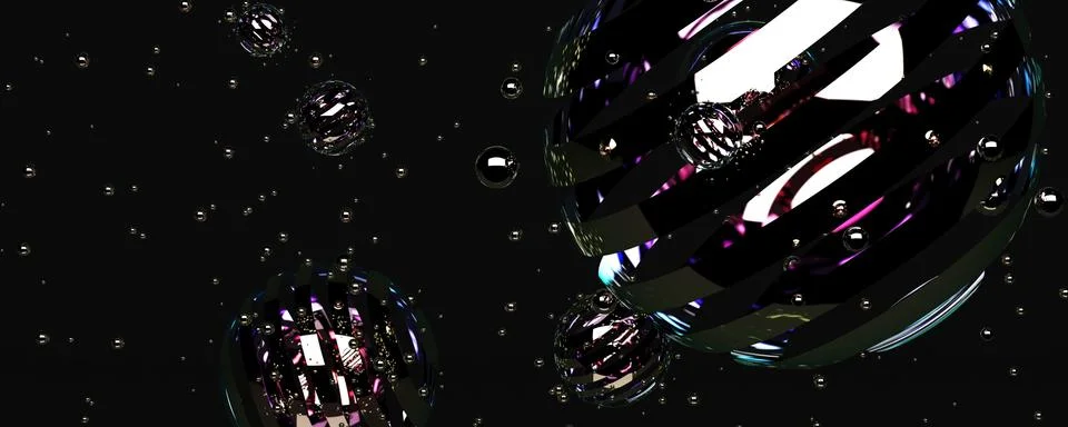 Abstract space shape 3d illustration Stock Illustration