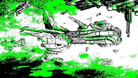 Abstract Space Ships Stock Illustration