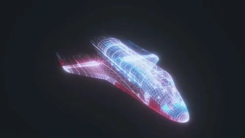 Abstract Space Shuttle 4k Stock Footage 146010712