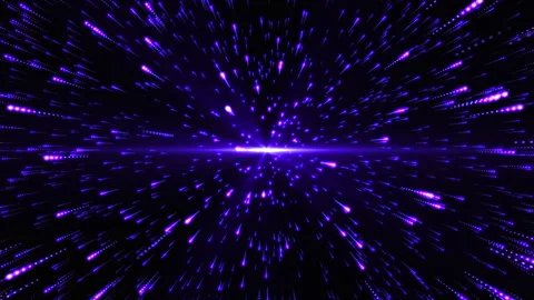 Abstract space stardust background. Flying through purple glowing stars Stock Footage 276629232