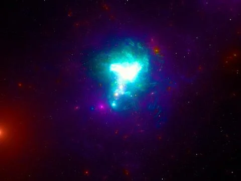 Abstract space theme background - galaxy and stars Stock Illustration