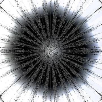 Abstract space time distortion around a black hole in space Stock Illustration