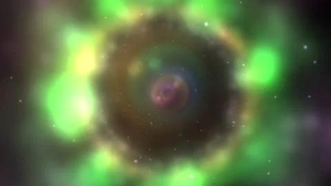 Abstract Space Vortex With Vibrant Colorful Nebula Stock Footage 305937968