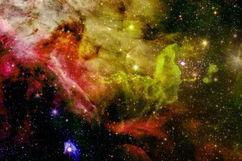 Abstract space wallpaper. Elements of this image furnished by NASA Illustrazione stock