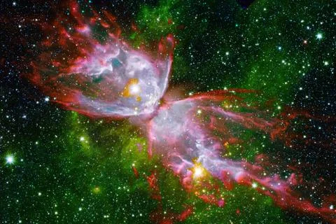 Abstract space wallpaper. Elements of this image furnished by NASA Illustrazione stock