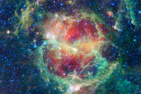 Abstract space wallpaper. Elements of this image furnished by NASA Foto stock