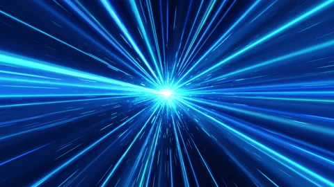Abstract space warp particle blue effect loop CG background radiant beautiful Stock Footage 229939182