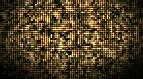 Abstract spangle optic golden flood lights pattern glowing background 4k loop Видео 60608352