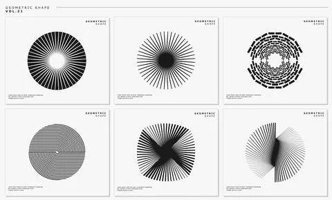 Abstract spark line logo design template. Modern spectrum blend line circle logo Stock Illustration