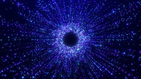 Abstract sparkling and glowing particles falling on the camera Stock Footage 254072117