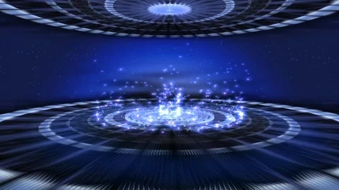 Abstract Sparkling Blue Hypnotic Stage Motion Background Stock-Footage 277337967