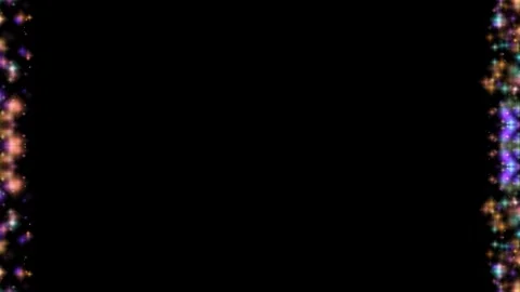 Abstract Sparkling Border on Black Background Stock Footage 284394938