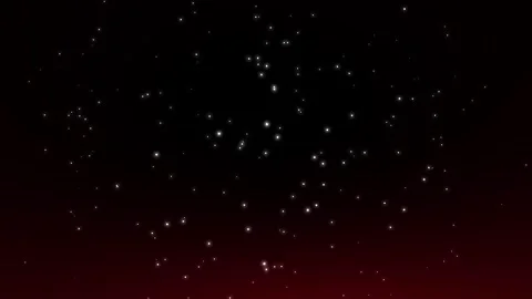 Abstract sparkling dust particles glowing and moving in a dark red background Stock-Footage 332967803