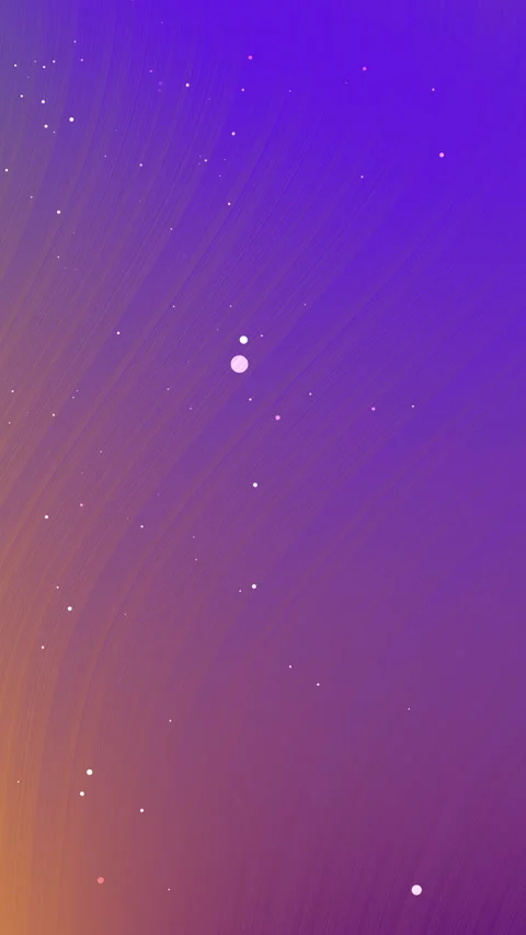 Abstract sparkling particles floating on a vibrant purple orange gradient b.. Видео 338380278