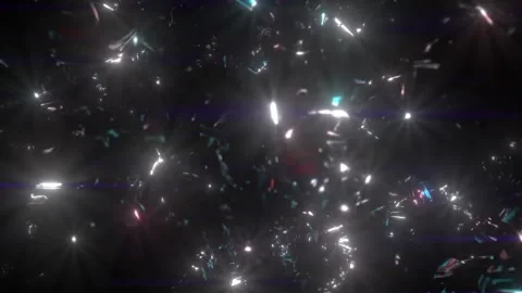 Abstract sparkling particles moving space motion background Stock-Footage 268215141
