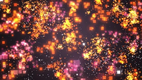 Abstract Sparkling Pixelated Lights Exploding Outwards Stock Footage 301718358