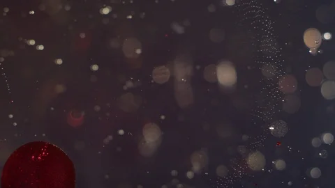 Abstract sparkling red and clear texture orbs floating in liquid background Video stock 118283591
