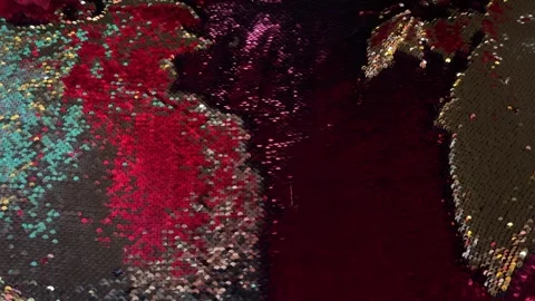 Abstract Sparkling Sequins Surface Resembling a Shifting Landscape Stock Footage 330520527