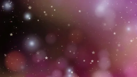 Abstract Sparkling Star Field Background with Soft Bokeh and Pink-Gold Stock Footage 329244680