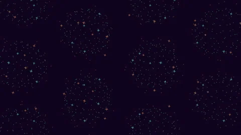 Abstract sparkling starfield background with purple and green particles in Vídeos de archivo 330059971