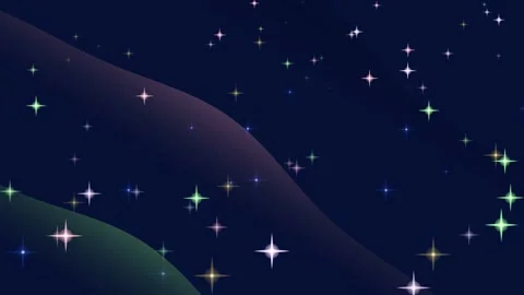 Abstract Sparkling Stars in Dark Cosmic Space Background Stock Footage 337516079