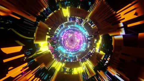 Abstract sparkling VJ Loop Tunnel. Stock Footage 166021988