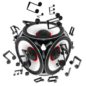 Abstract Speakers (done in 3d, isolated) Stock-Illustration