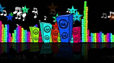 Abstract Speakers Playing 2 Stock Footage 61042125