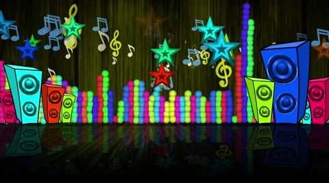 Abstract Speakers Playing 3 Stock Footage 61042280