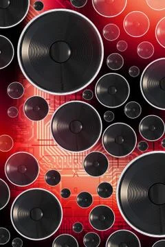 Abstract speakers vertical background Stock Illustration
