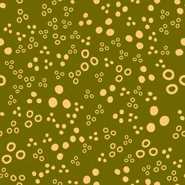 Abstract specks on a green marsh background, seamless pattern for textile and Stock Illustration