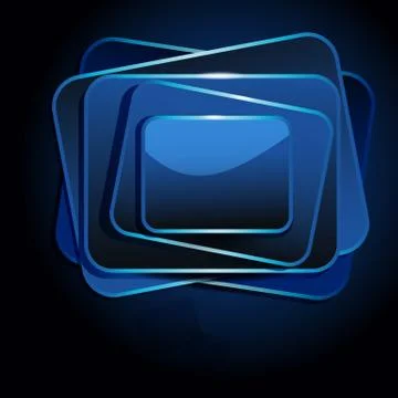 Abstract speech banner on dark background, vector design. Illustrazione stock