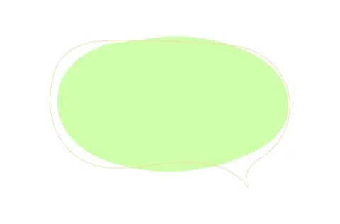 Abstract speech bubble with soft green fill and delicate outline イラスト素材