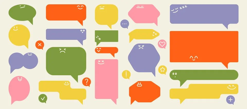 Abstract speech bubbles Stock Illustration