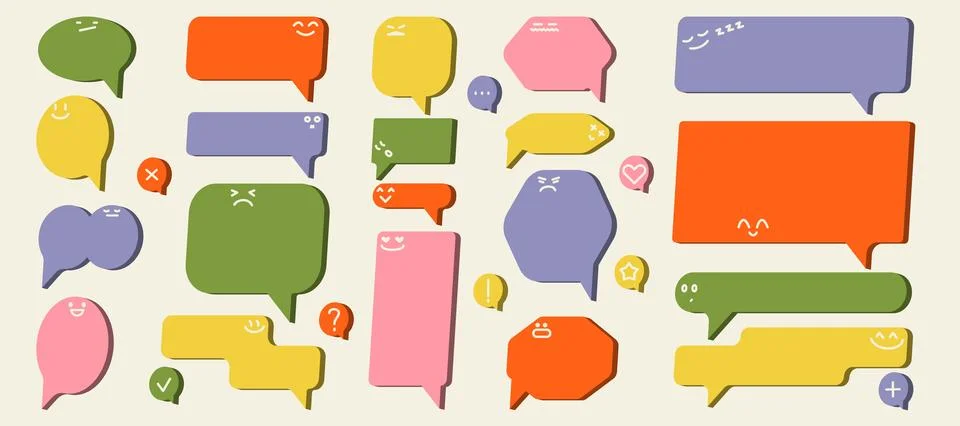 Abstract speech bubbles Stock Illustration