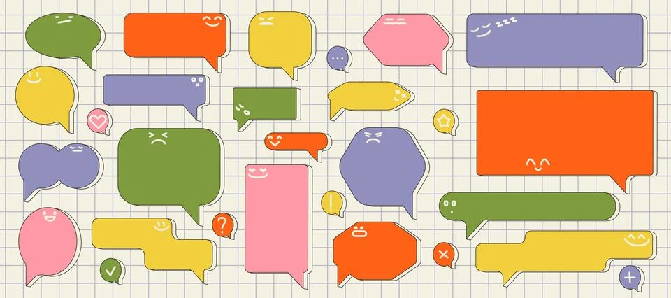 Abstract speech bubbles Stock Illustration