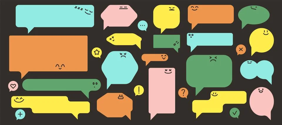 Abstract speech bubbles Stock Illustration