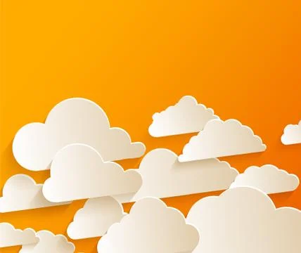Abstract speech bubbles in the shape of clouds. Stock Illustration
