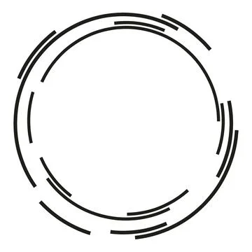 Abstract speed circle lines creating modern frame 스톡 일러스트