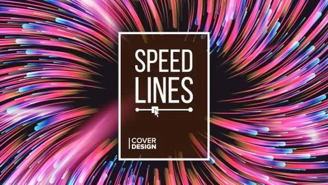 Abstract Speed Lines Vector. Dynamic Effect. Radial Geometric Background. Moving 스톡 일러스트
