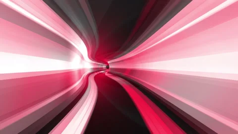 Abstract speed motion in a red virtual reality tunnel Stock Footage 115067524