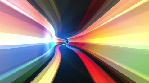 Abstract speed motion in a virtual reality tunnel Stock Footage 115067316